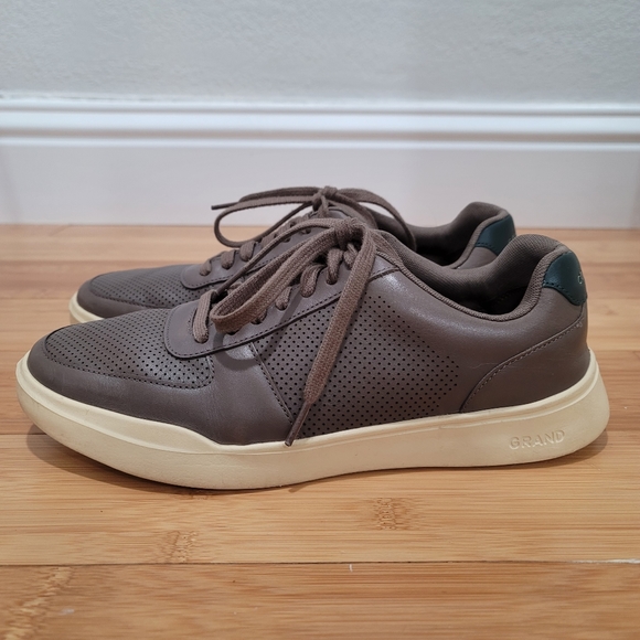 Cole Haan Shoes Leather & Suede Grand Crosscourt Modern Perf Sneaker mens size 8 - Picture 1 of 5